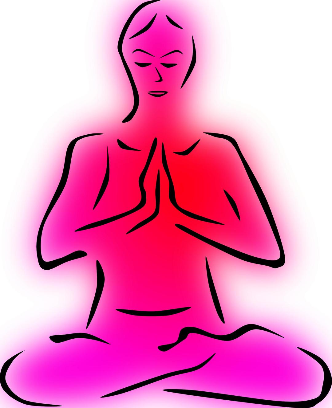 Yoga poses (stylized, colored) png transparent