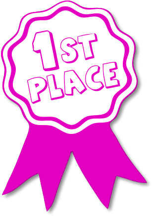 1st place Pink Ribbon badge icons png free download