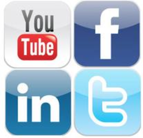 4 Social Media - Twitter Linkedin Facebook Youtube icons png free download