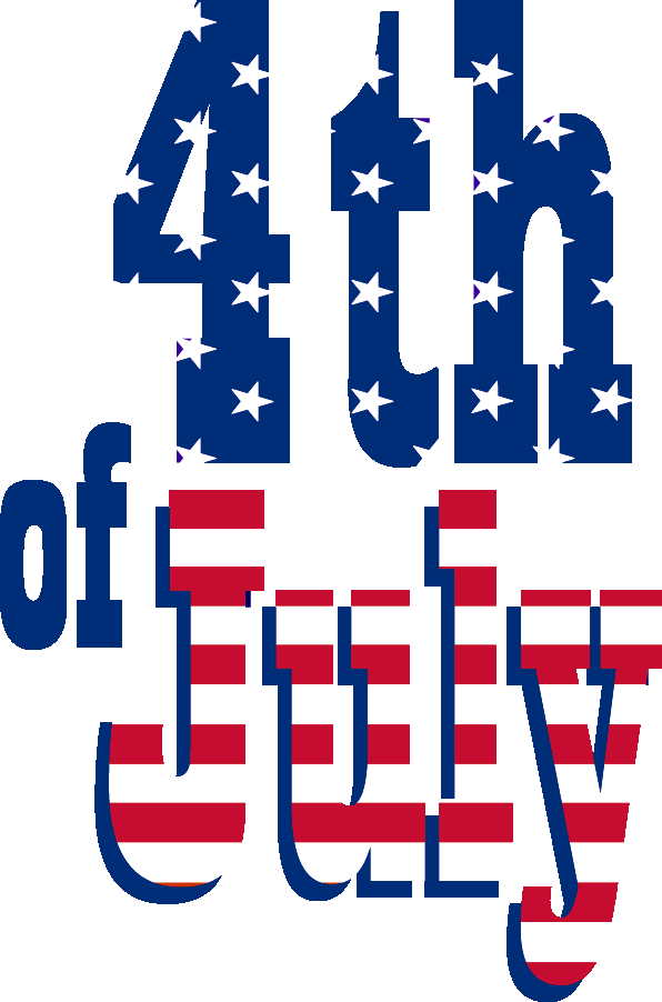 4th July American flag text icons png preview