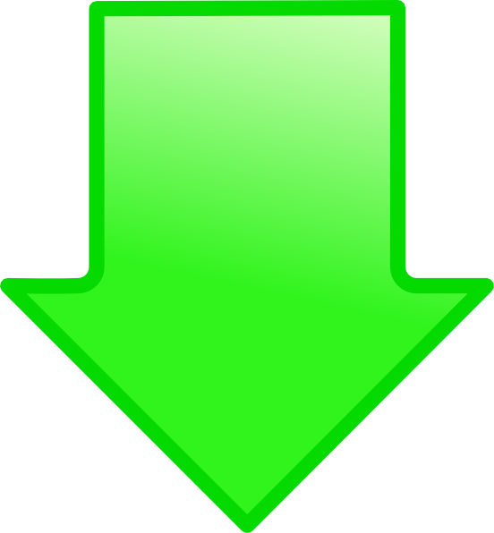 Arrow down point green icons png free download