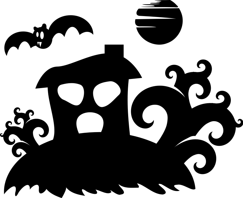 Black Haunted House icons png free download