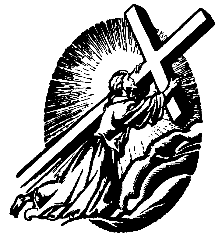 Black Jesus Carrying the cross Drawing icons png preview