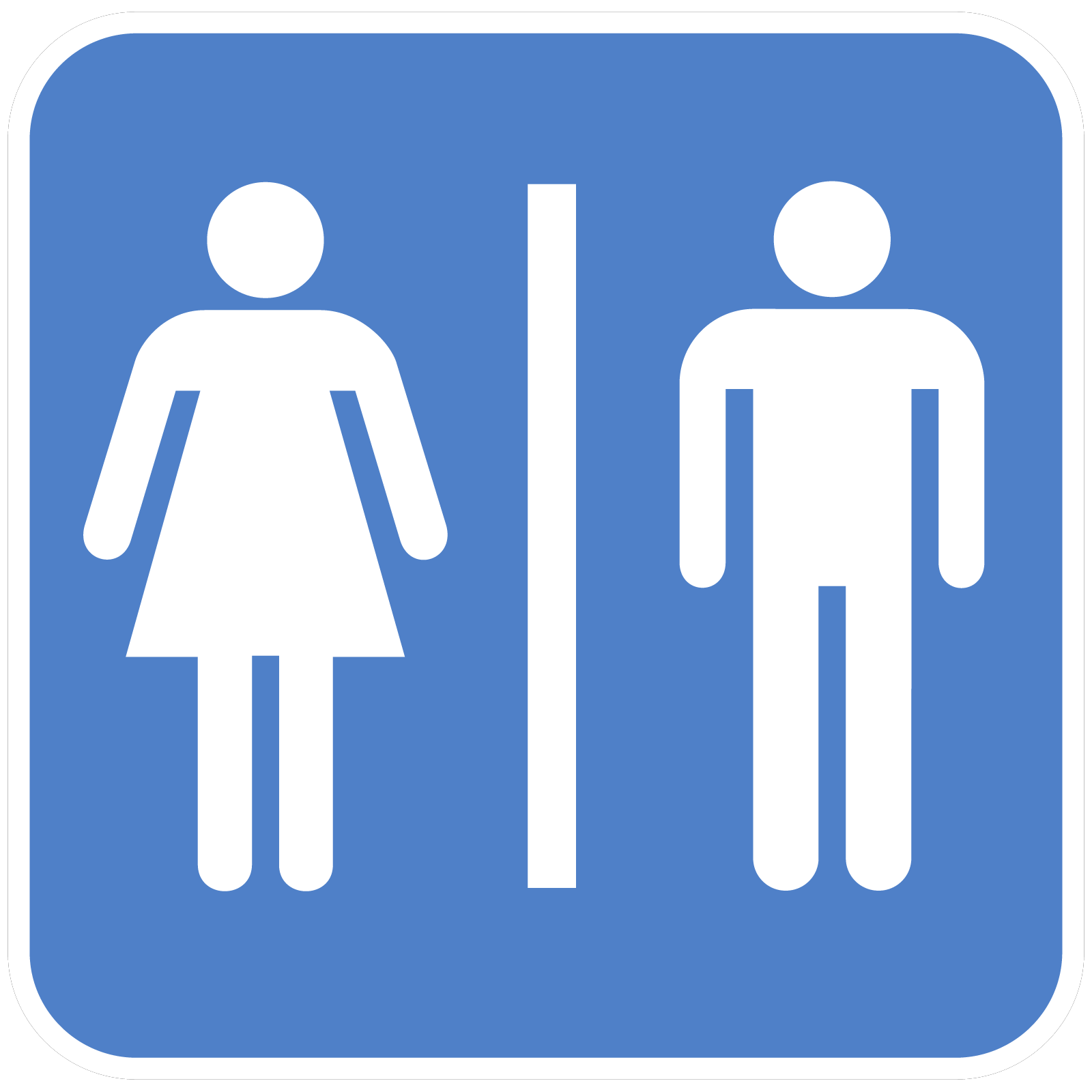 Blue Bathroom Sign icons png preview