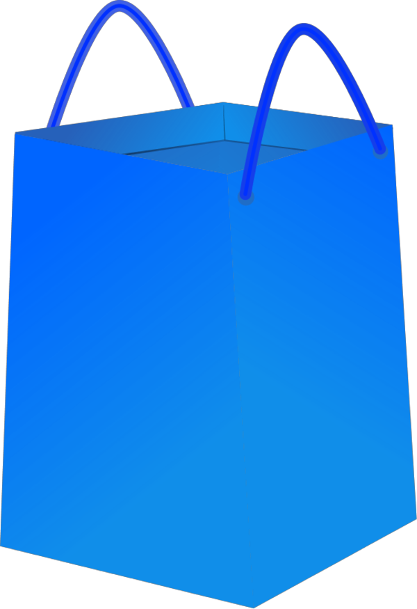 Blue Grocery Bag icons png preview