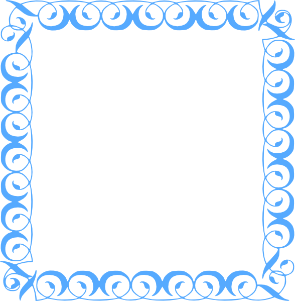 Blue swirly design frame icons png preview