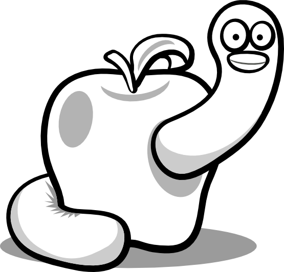 Book Worm apple icons png preview