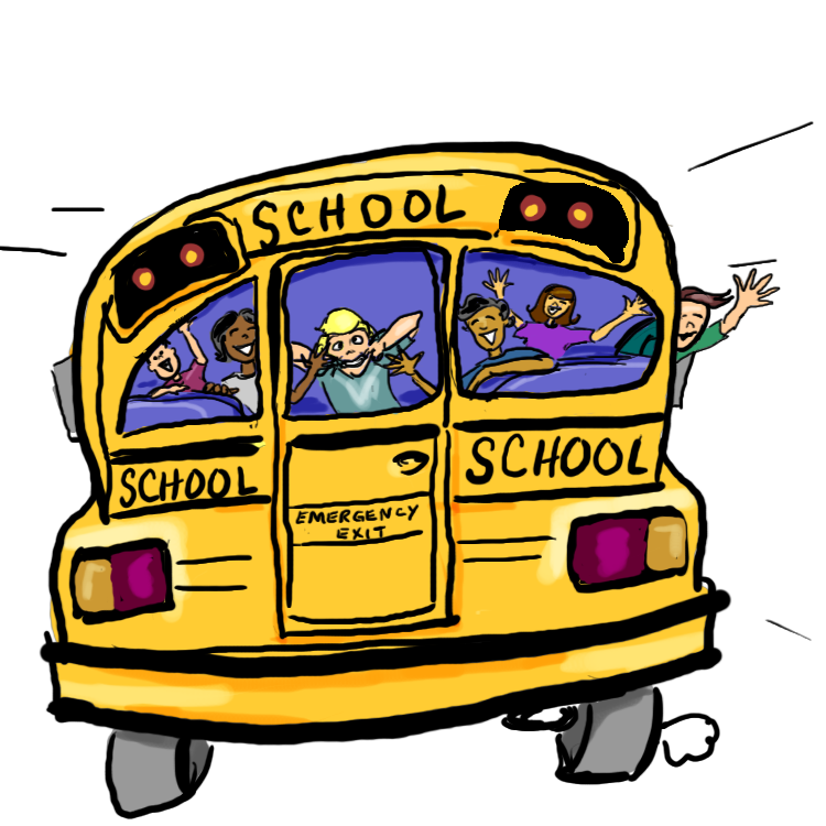 Cartoon School Buses icons png preview