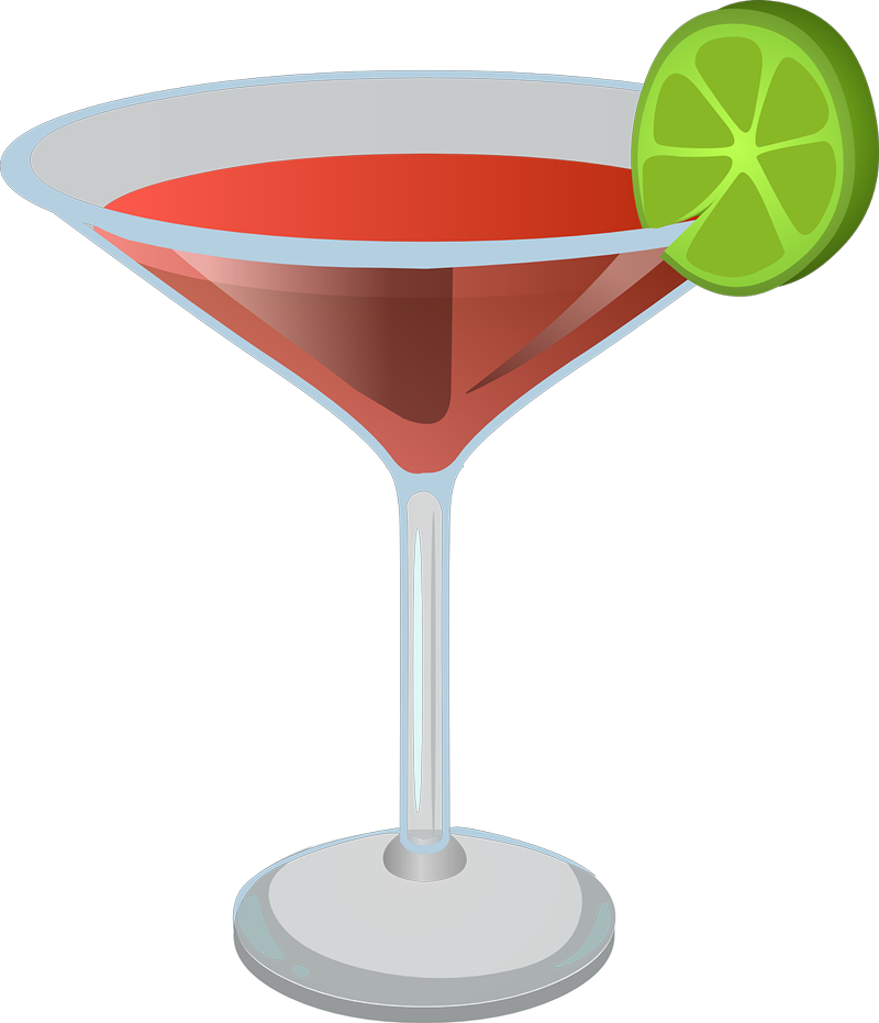 Cocktail glass lime slice icons png free download