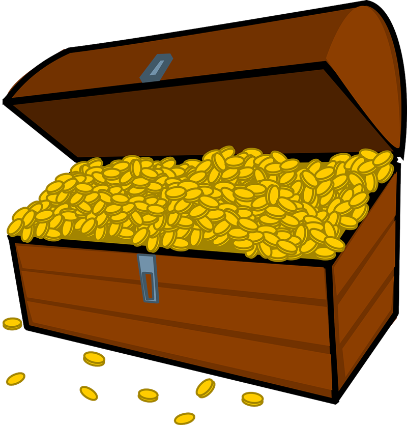 Coin Chest full coins png icons png free download