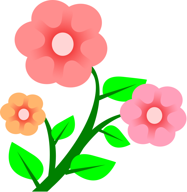 Colorful flower with green leaves icons png free download