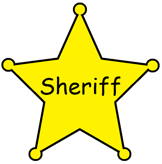 Cowboy Sheriff Star Badge icons png free download