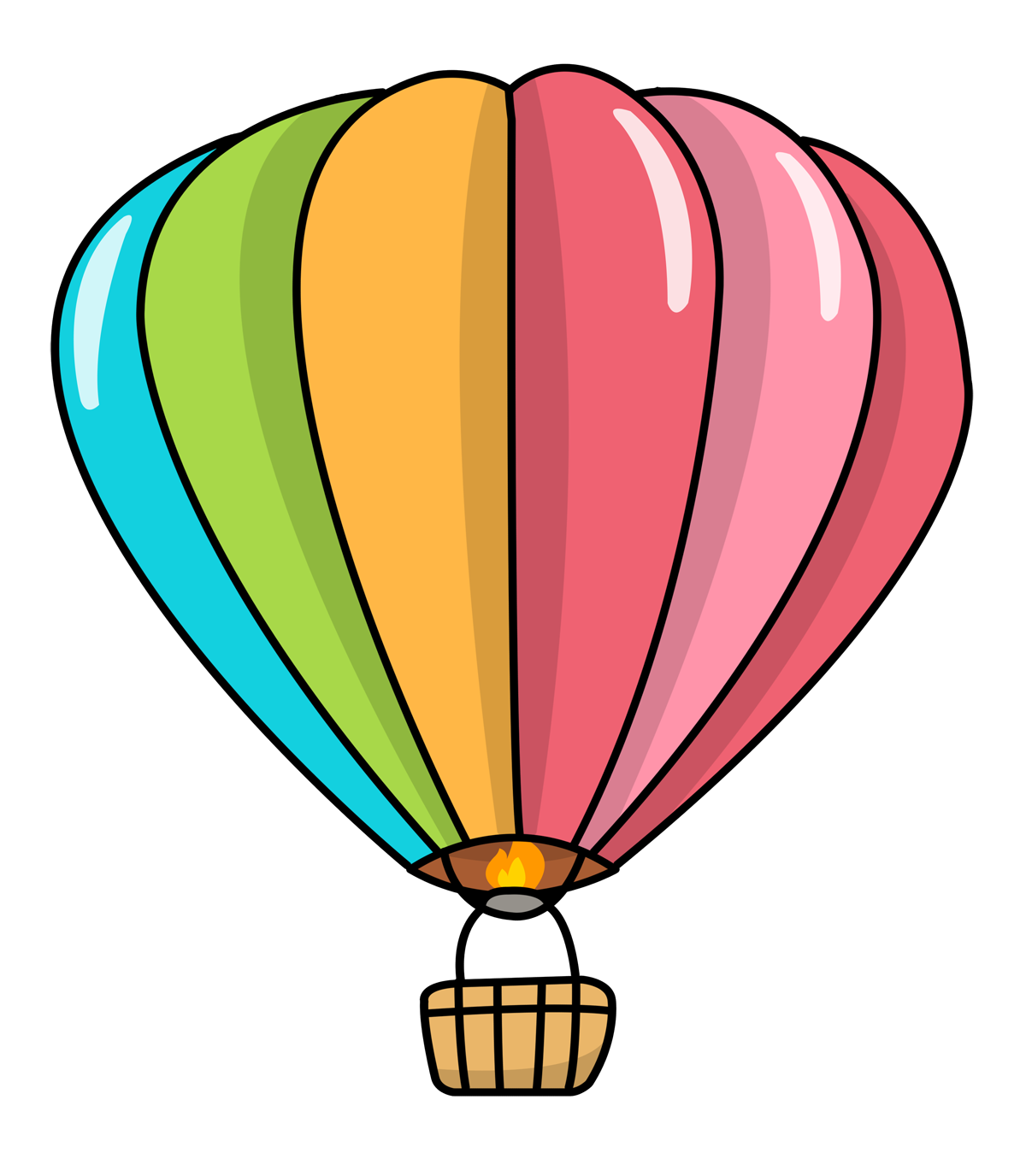 Cute Hot Air Balloons Cartoon icons png preview