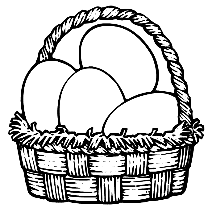 Easter Eggs Basket Drawing icons png free download