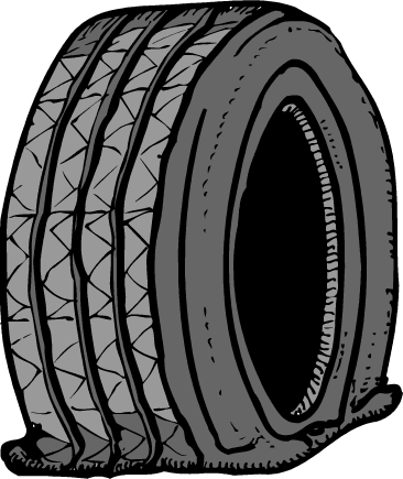 Flat Car Tire Clip art icons png preview