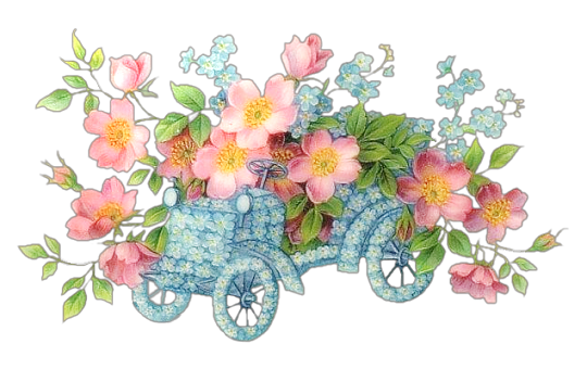 Floral Blue Car icons png preview