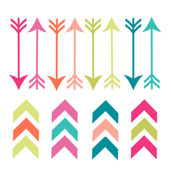 Free Six Colorful Arrow style clip art icons png preview