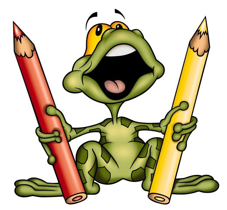 Frog Pencils Studying icons png free download