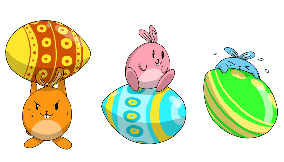 Funny Art Easter Eggs Background icons png preview