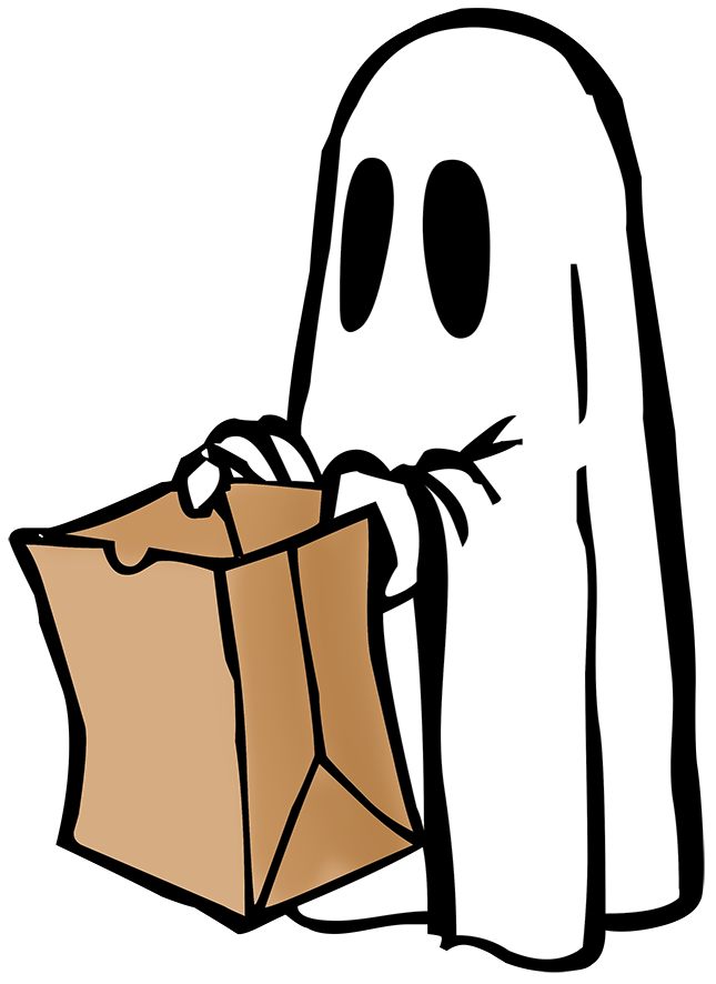 Ghost holding bag of food icon icons png preview