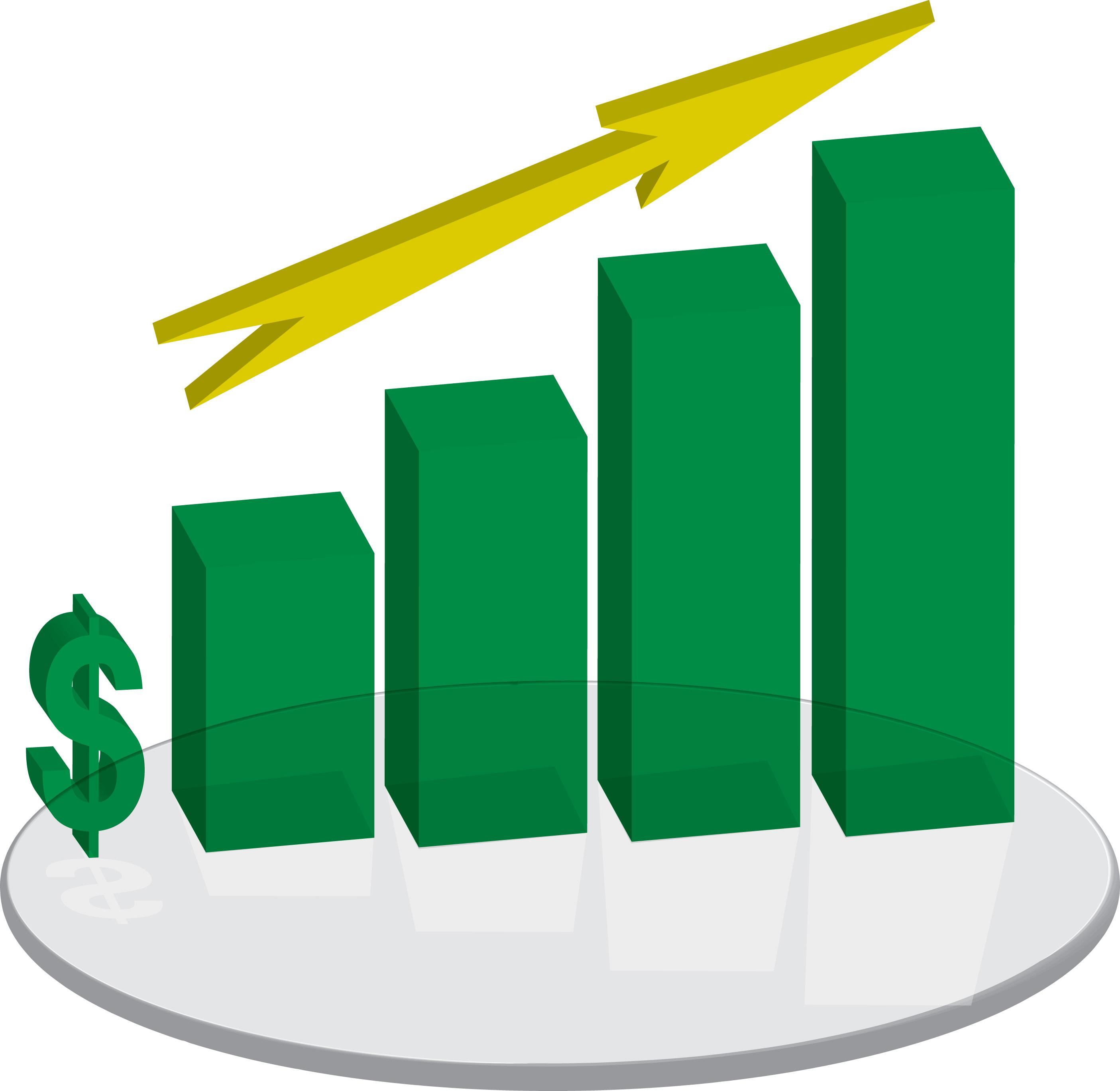 Going Up Green Chart Icon icons png free download