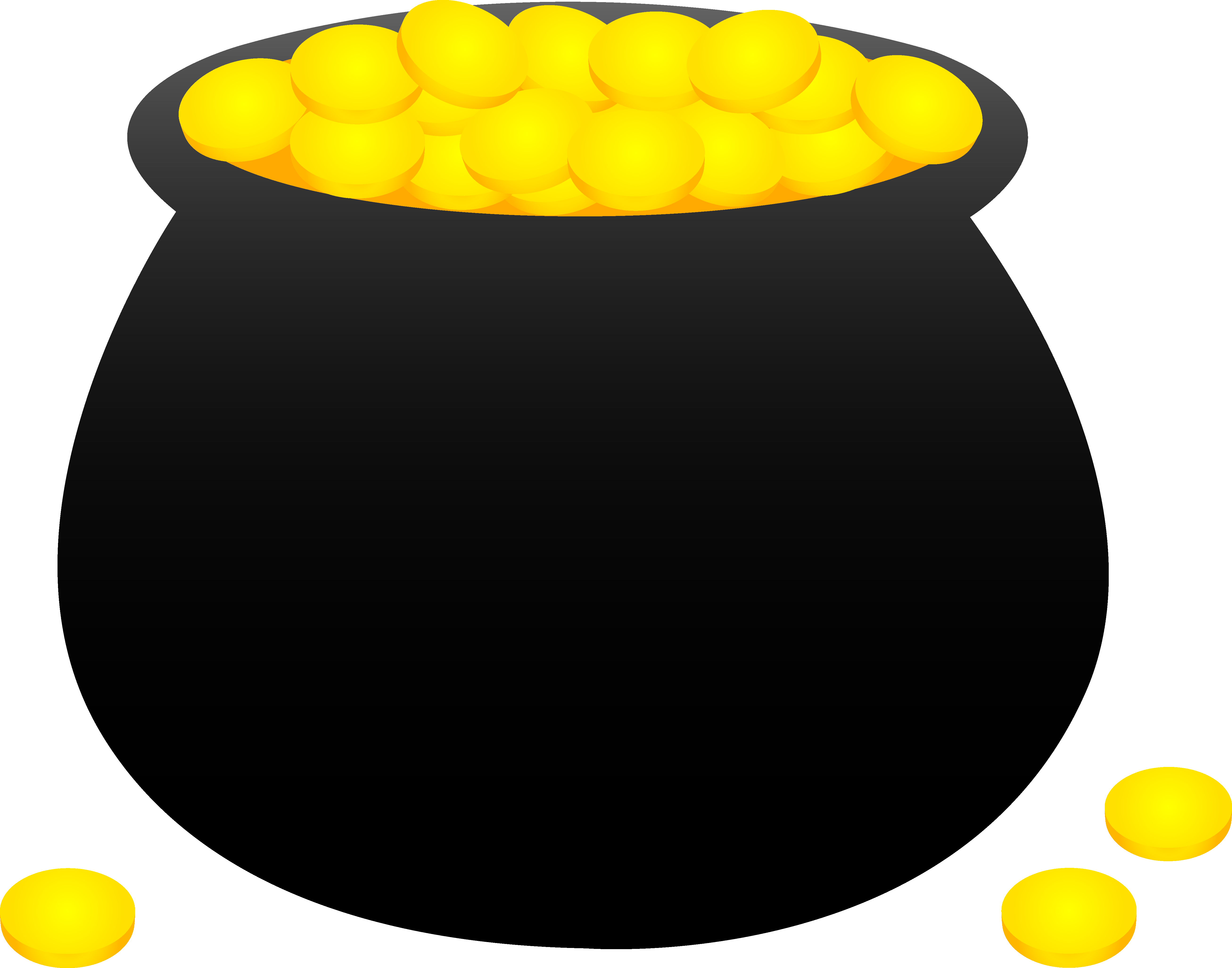 Gold coins pot clipart icon icons png preview