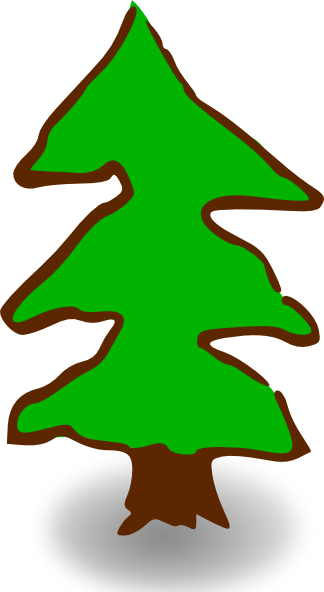 Green Christmas Tree Drawing icons png preview