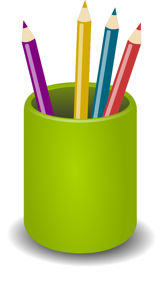 Green Pen Cup Clipart icons png preview