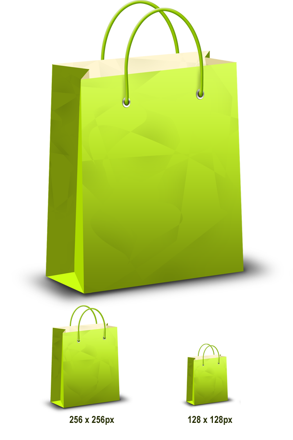 Green Shopping Bag Graphic icons png preview