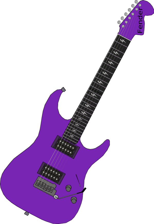 Guitar Electric Silhouette Purple Clip art icons png preview