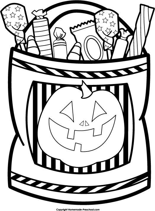 Halloween bag uncolored icons png preview