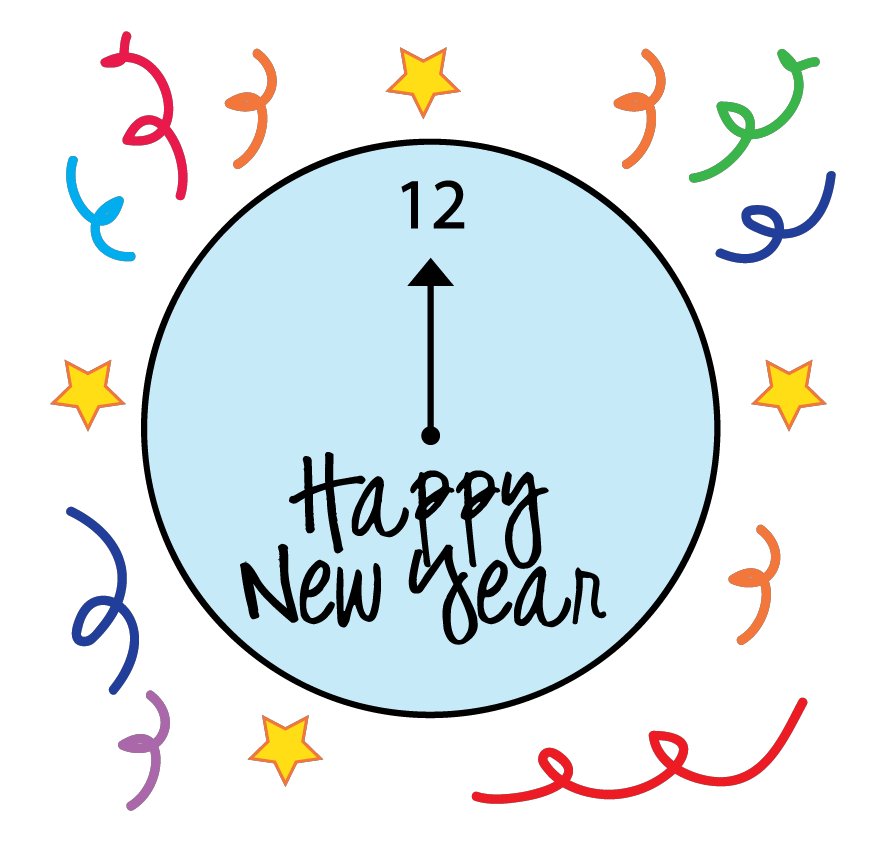 Happy New Year Clock Clip art icons png free download