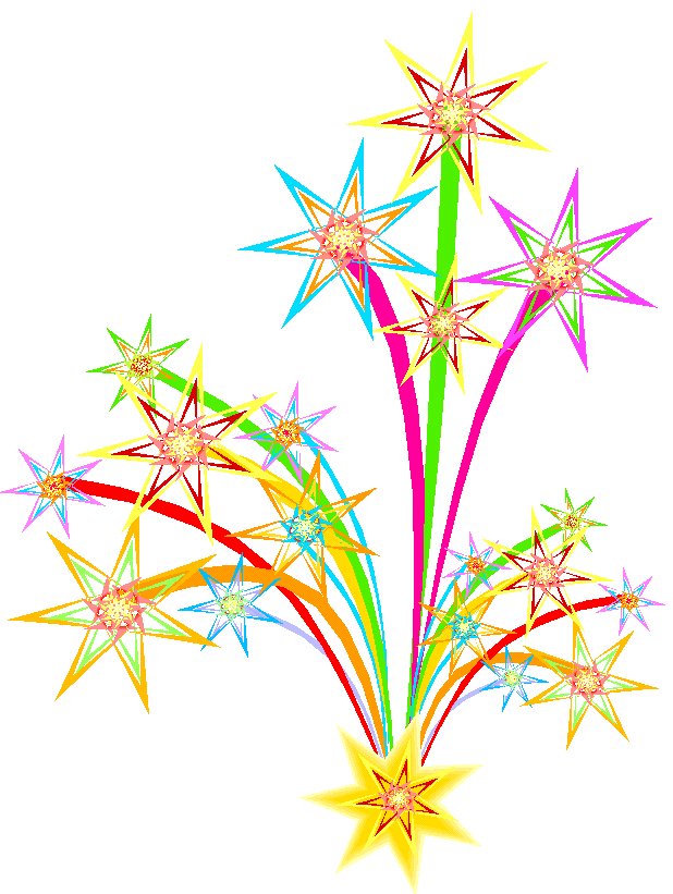 Happy New Years Colorful Stars icons png preview