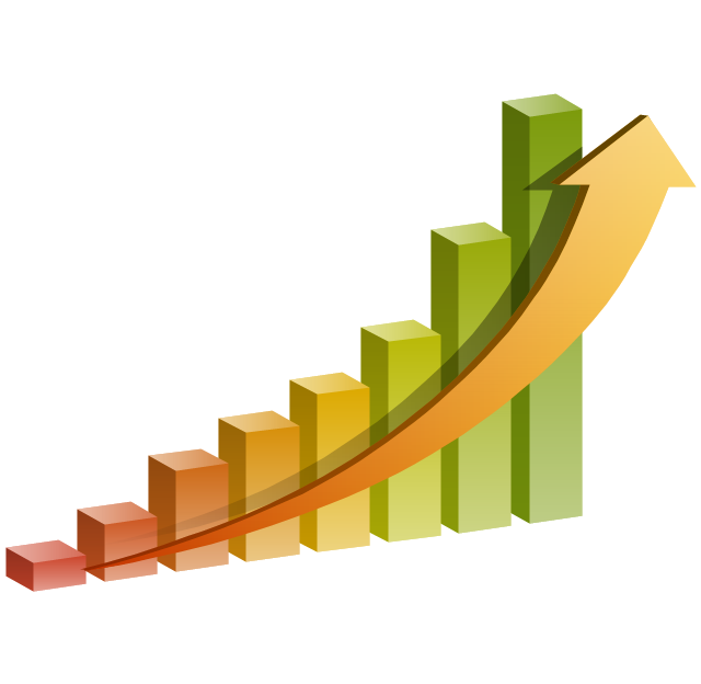 Increase Bar Charts Icon icons png free download