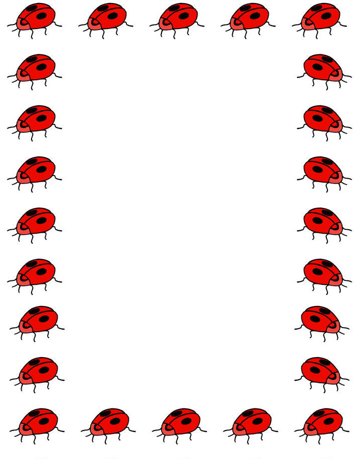 Ladybugs border frame background icons png preview