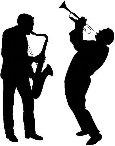 Man Playing Saxophone Silhouette icons png preview