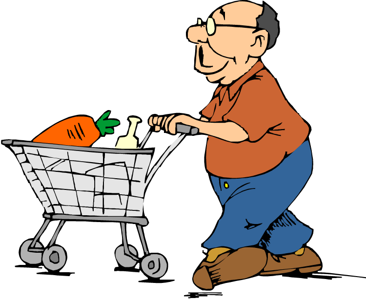 Man Pushing Shopping Cart icons png preview