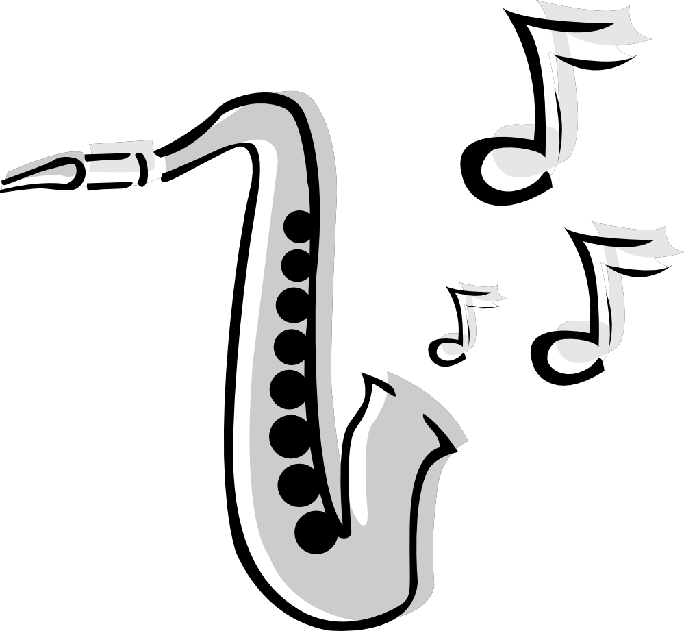 Music Notes Saxaphone Drawing icons png preview