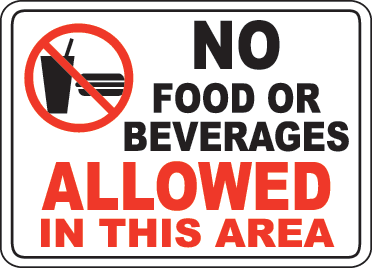 No food or beverages allowed Sign icons png preview