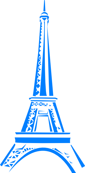 Paris Eiffel Tower Blue Drawing icons png preview