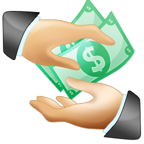 Person handing money icons png free download