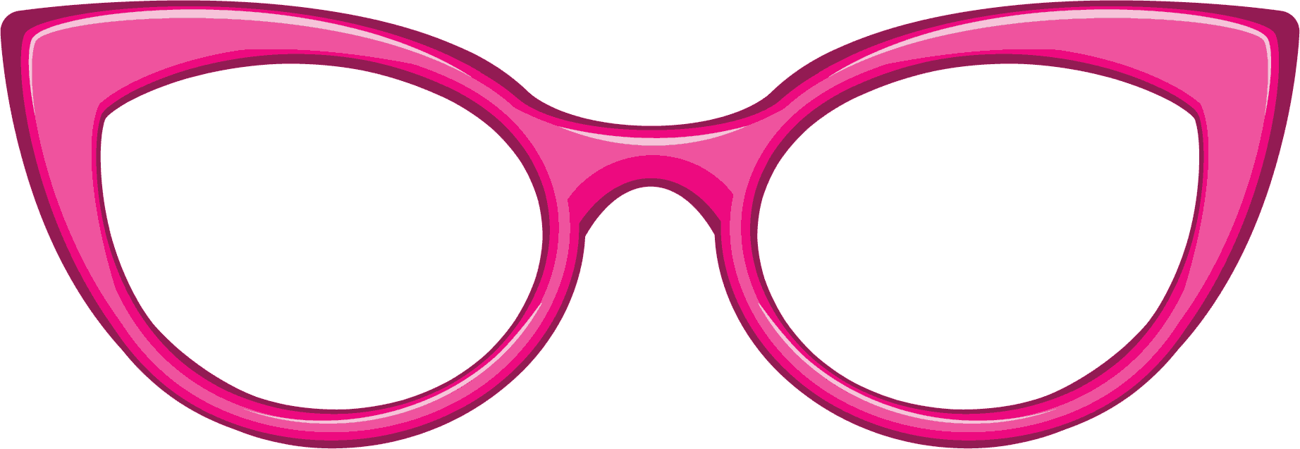 Pink Glasses outline icons png preview