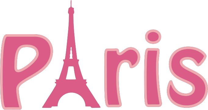 Pink Paris Typography Cliparts icons png preview