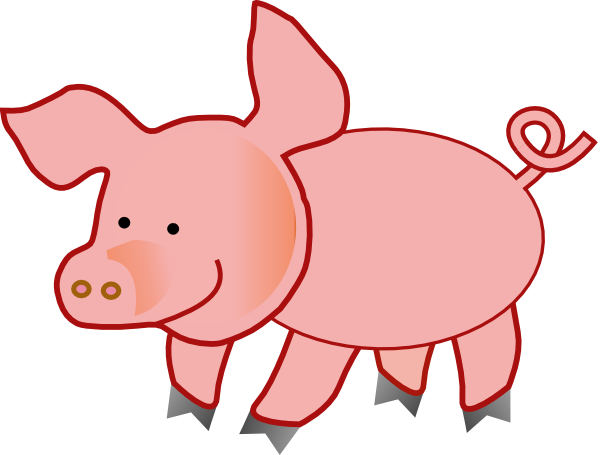 Pink Pig Animal Drawing icons png free download