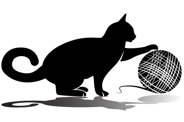 Playing Black Cat Silhouette icons png free download