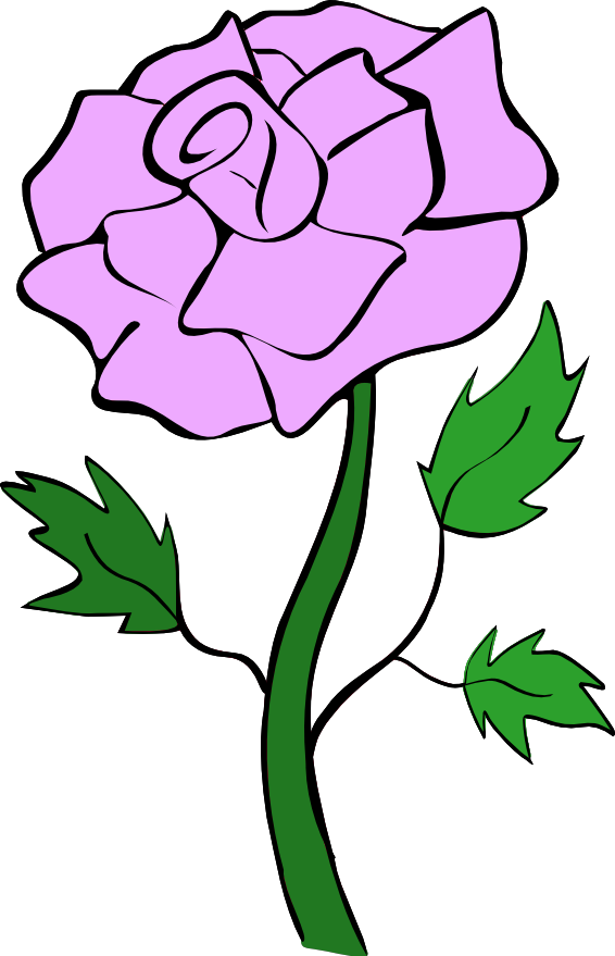 Purple rose green leaves icons png free download