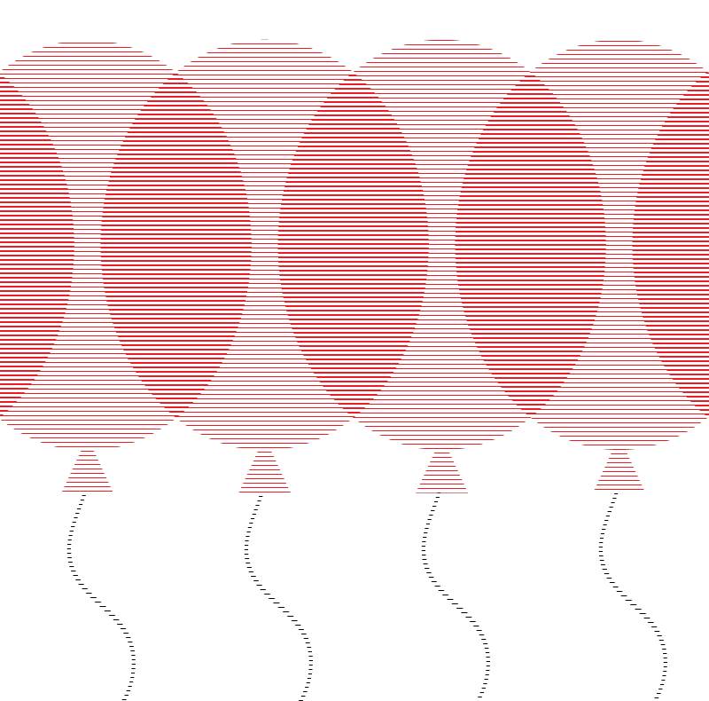 Red Balloons Silhouette icons png preview