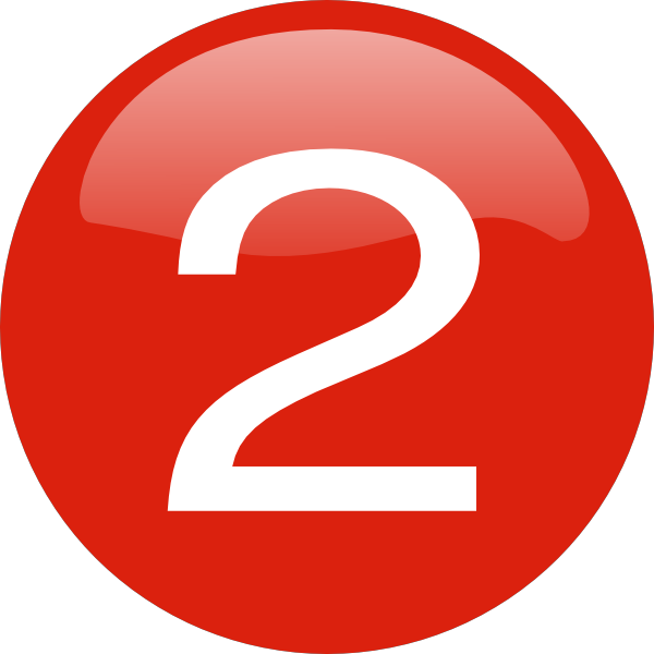 Red Number 2 Button icons png preview