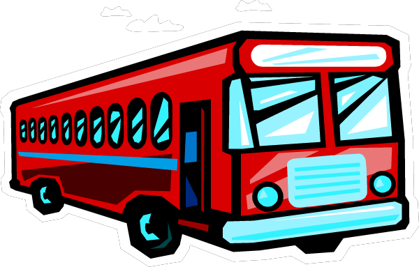 Red School Bus clipart icons png preview