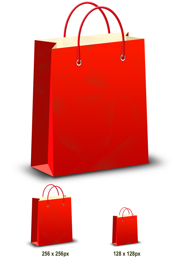 Red Shopping Bag Graphic icons png preview